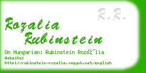 rozalia rubinstein business card